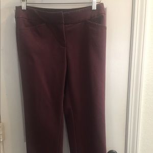 Maroon Capri - dress pant LOFT
